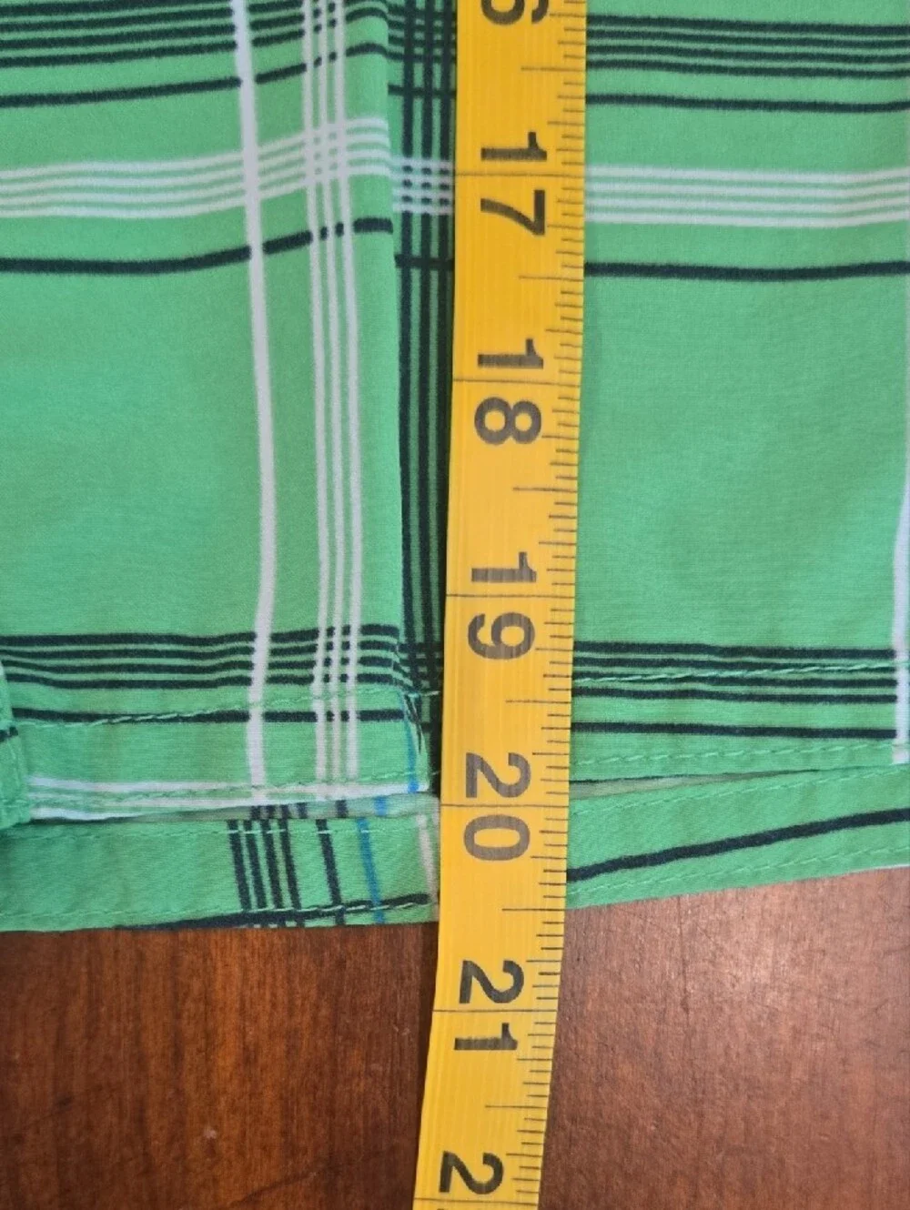 L.L. Bean Green Plaid Men’s Swim Board Shorts